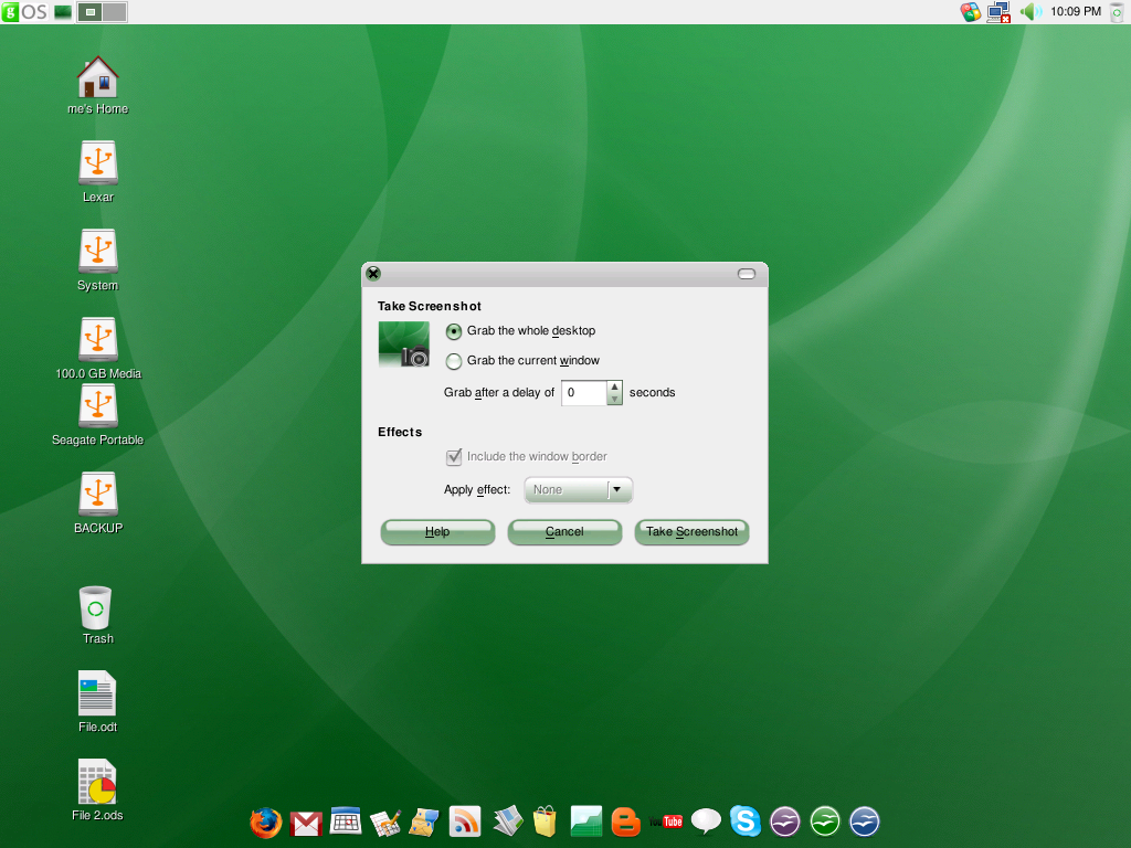 gOS 3.1 Screenshot Utility